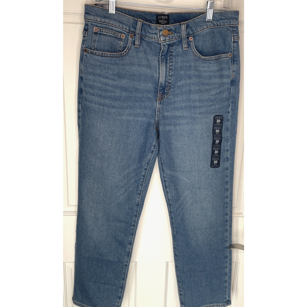 NWT J. Crew Straight-Leg Jeans in Medium Blue Wash